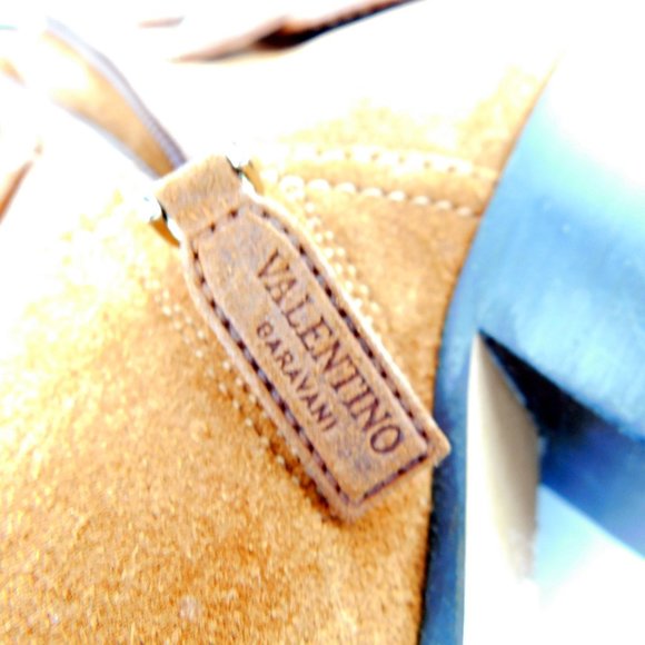 New VALENTINO Rockstud Brown Suede Western Bootie 37 - Picture 11 of 11